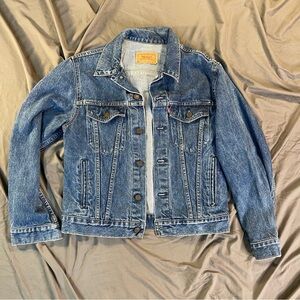 Vintage 1980’s Levi's NAHC Life Member Back Patch Denim Trucker Jacket 40R Med